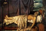 Joseph Denis Odevaere Lord Byron on his Death-bed oil painting reproduction
